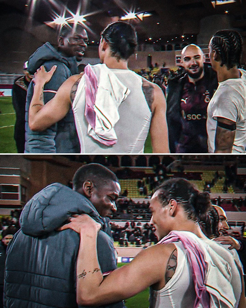 欧冠重逢！博格<a href=/zuqiuzq/barcelona/ target=_blank class=infotextkey>巴萨</a>内场边寒暄，曼市德比旧将再聚首