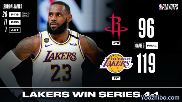 <a href=/lanqiuzq/lakers/ target=_blank class=infotextkey>湖人</a>大胜<a href=/lanqiuzq/rockets/ target=_blank class=infotextkey>火箭</a>大比分4-1晋级西决