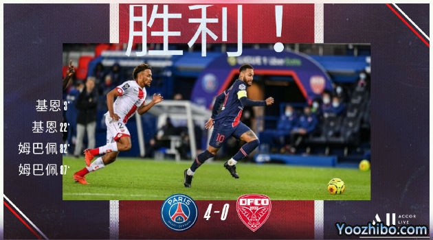 <a href=/zuqiuzq/psg/ target=_blank class=infotextkey>巴黎</a>圣日尔曼4-0第戎