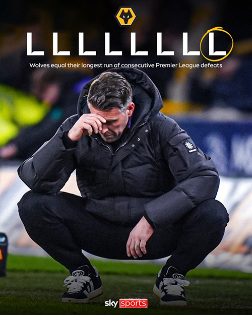 狼队“死亡赛程”来了：17轮仅2分垫底，下周两碰<a href=/zuqiuzq/manlian/ target=_blank class=infotextkey>曼联</a>+再踢枪手<a href=/zuqiuzq/liverpool/ target=_blank class=infotextkey>利物浦</a>